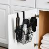 Household Essentials Over the Door Metal Vanity Basket, Black(Vanity Basket)