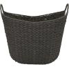 Household Essentials Natural Paper Rope Basket with Handles, Natural Woven Woven Storage Basket, Great for Decoration or Organization(Grey Paper Rope)