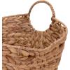 Household Essentials Natural Paper Rope Basket with Handles, Natural Woven Woven Storage Basket, Great for Decoration or Organization(Natural Hyacinth)