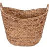 Household Essentials Natural Paper Rope Basket with Handles, Natural Woven Woven Storage Basket, Great for Decoration or Organization(Natural Hyacinth)