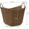 Household Essentials Natural Paper Rope Basket with Handles, Natural Woven Woven Storage Basket, Great for Decoration or Organization(Natural Paper Rope)