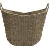 Household Essentials Natural Paper Rope Basket with Handles, Natural Woven Woven Storage Basket, Great for Decoration or Organization(Natural Seagrass)