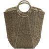 Household Essentials Natural Paper Rope Basket with Handles, Natural Woven Woven Storage Basket, Great for Decoration or Organization(Natural Seagrass)