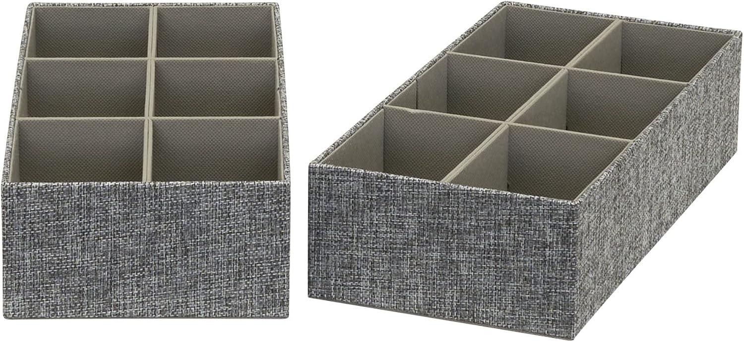 image:imageHousehold Essentials 3 Piece Drawer Organizers Starter Set BlackGraphite