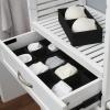 Household Essentials 3 Piece Drawer Organizers Starter Set, Black(Black)