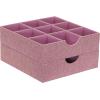 Household Essentials Pink 9 Section Deep Drawer Organizer Boxes for Storage | 2pc Set