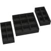 Household Essentials 3 Piece Drawer Organizers Starter Set, Black(Black)
