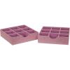 Household Essentials Pink 9 Section Deep Drawer Organizer Boxes for Storage | 2pc Set