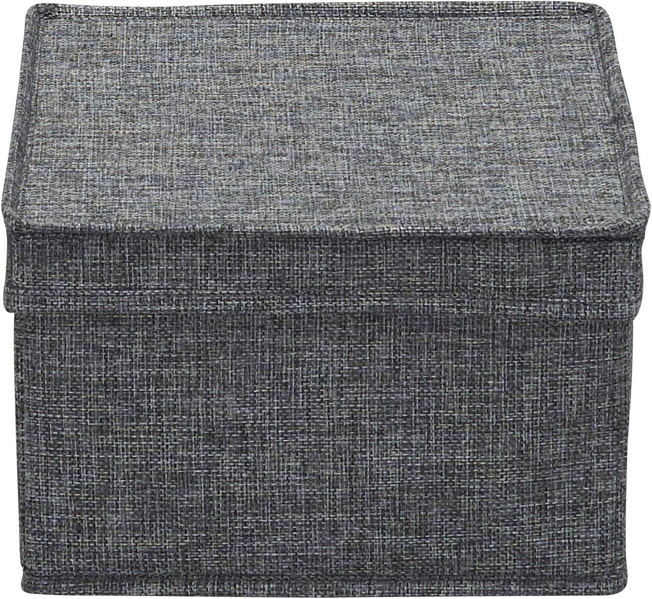 image:imageHousehold Essentials Medium Fabric Storage Bins with Lids Graphite Set of 2Graphite