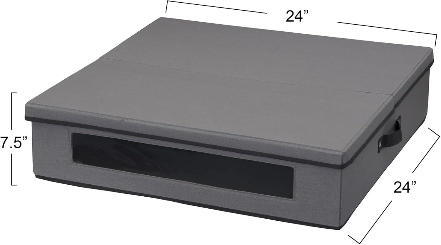 image:imageHousehold Essentials Wreath Storage Box with Lid 30 Inch NaturalGray