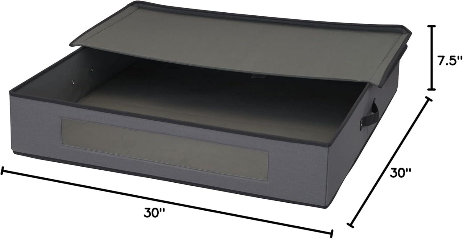 image:imageHousehold Essentials Wreath Storage Box with Lid 30 Inch NaturalGray