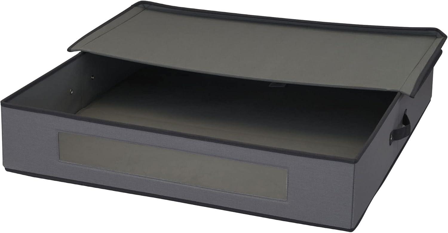 image:imageHousehold Essentials Wreath Storage Box with Lid 30 Inch NaturalGray