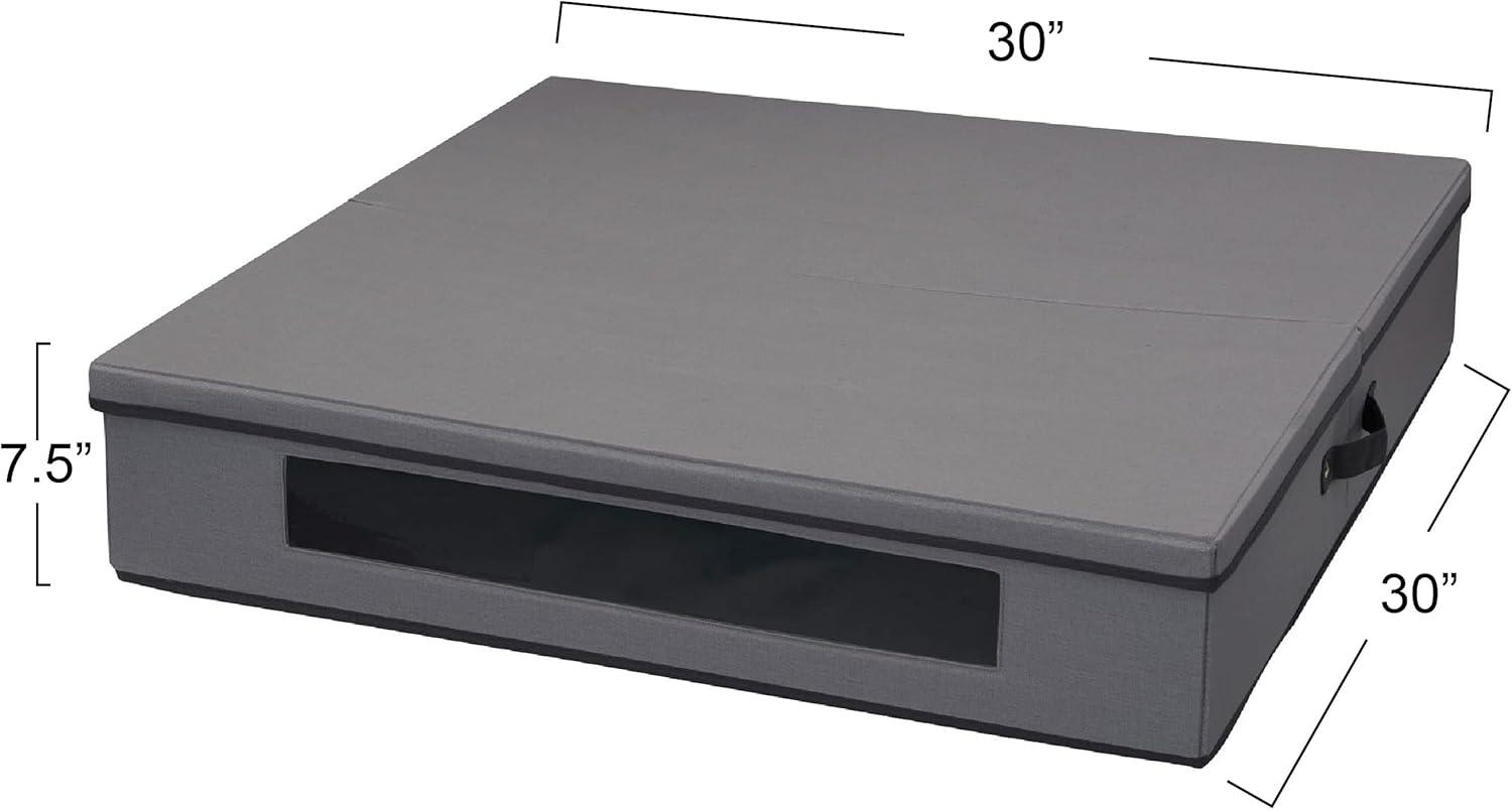 image:imageHousehold Essentials Wreath Storage Box with Lid 30 Inch NaturalGray