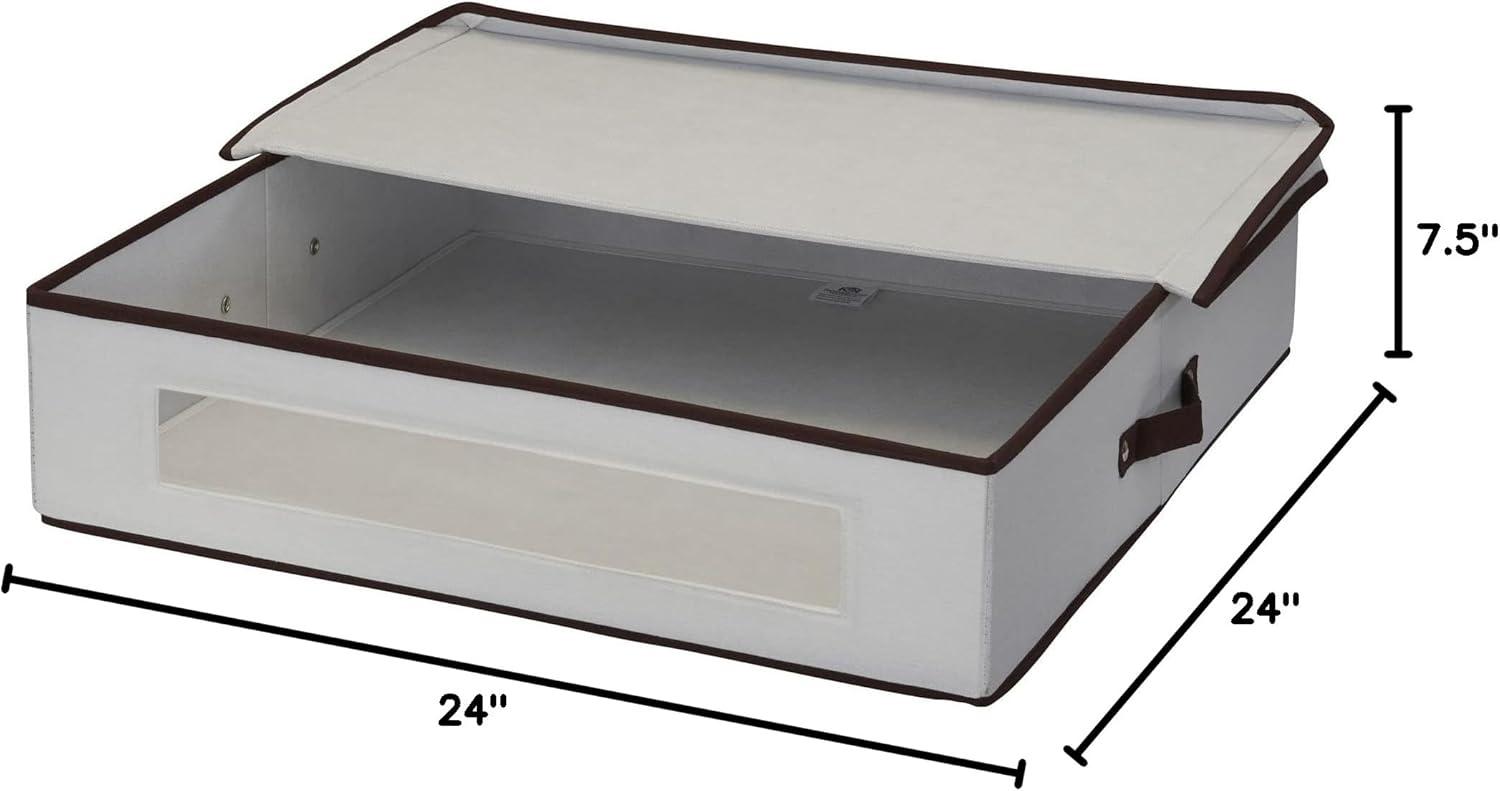 image:imageHousehold Essentials Wreath Storage Box with Lid 30 Inch NaturalNatural