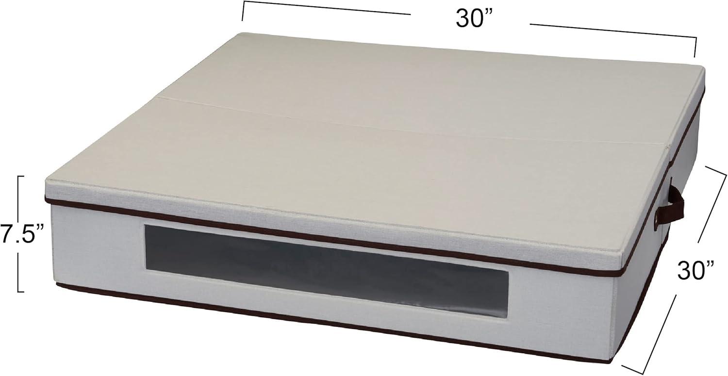 image:imageHousehold Essentials Wreath Storage Box with Lid 30 Inch NaturalNatural