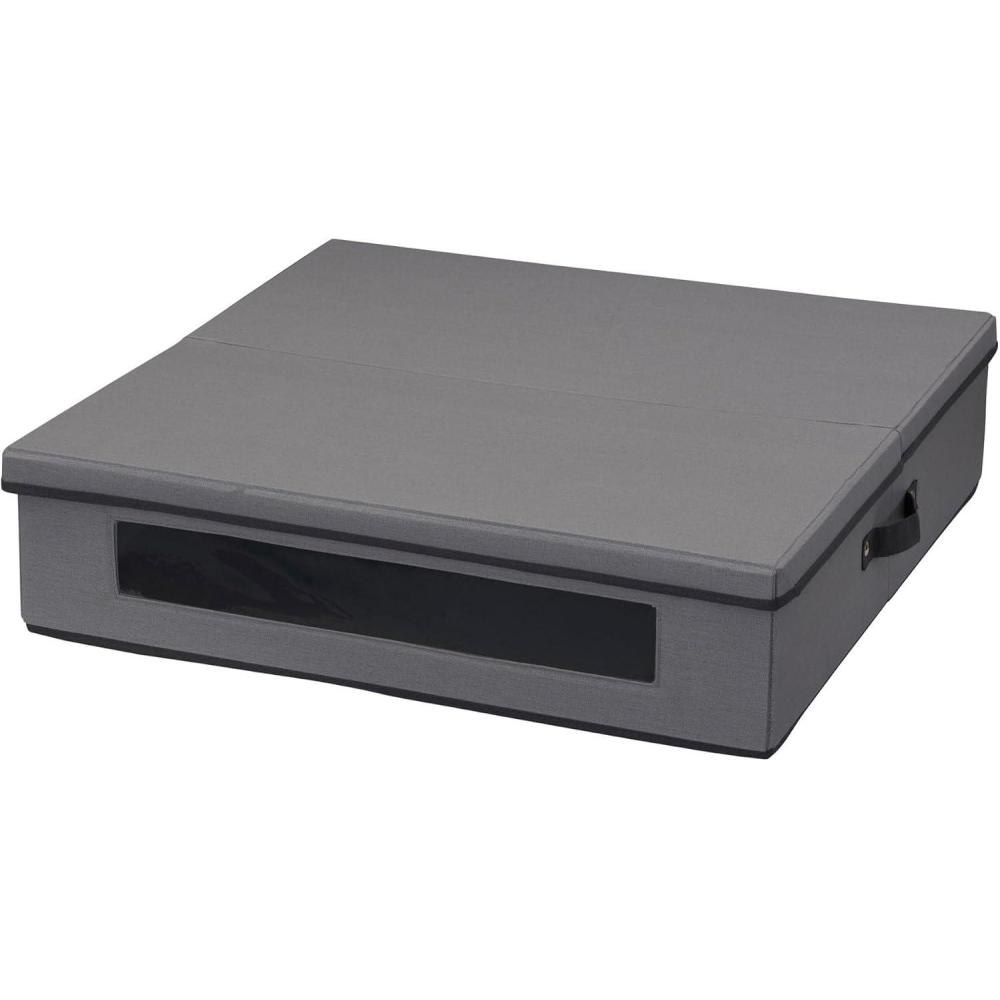 image:imageHousehold Essentials Wreath Storage Box with Lid 30 Inch NaturalGray