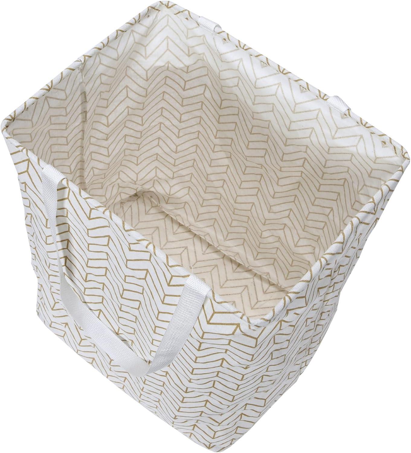 image:imageHousehold Essentials Krush Rectangular Laundry Bag with Handles Tan Chevron LargeTan Chevron