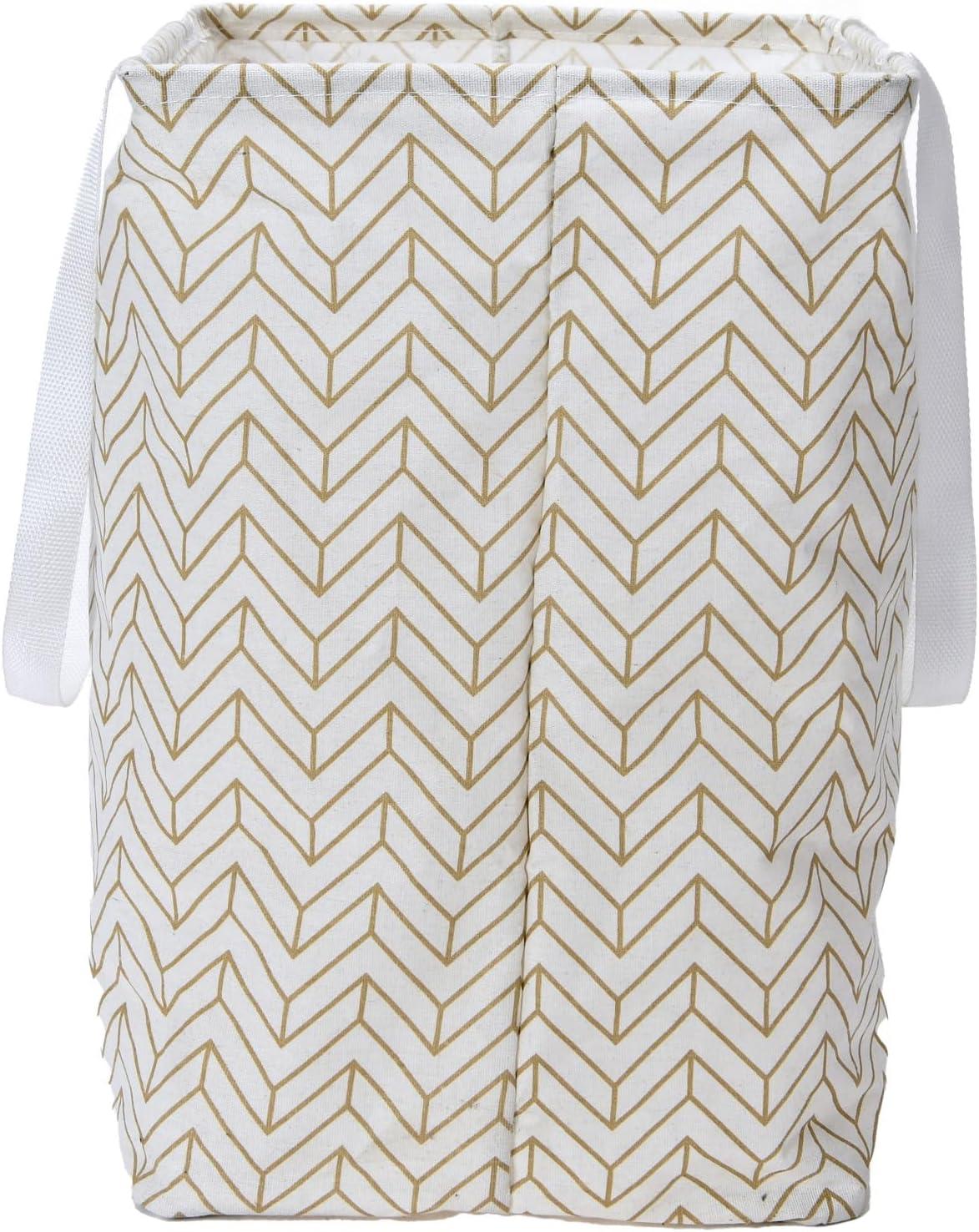 image:imageHousehold Essentials Krush Rectangular Laundry Bag with Handles Tan Chevron LargeTan Chevron
