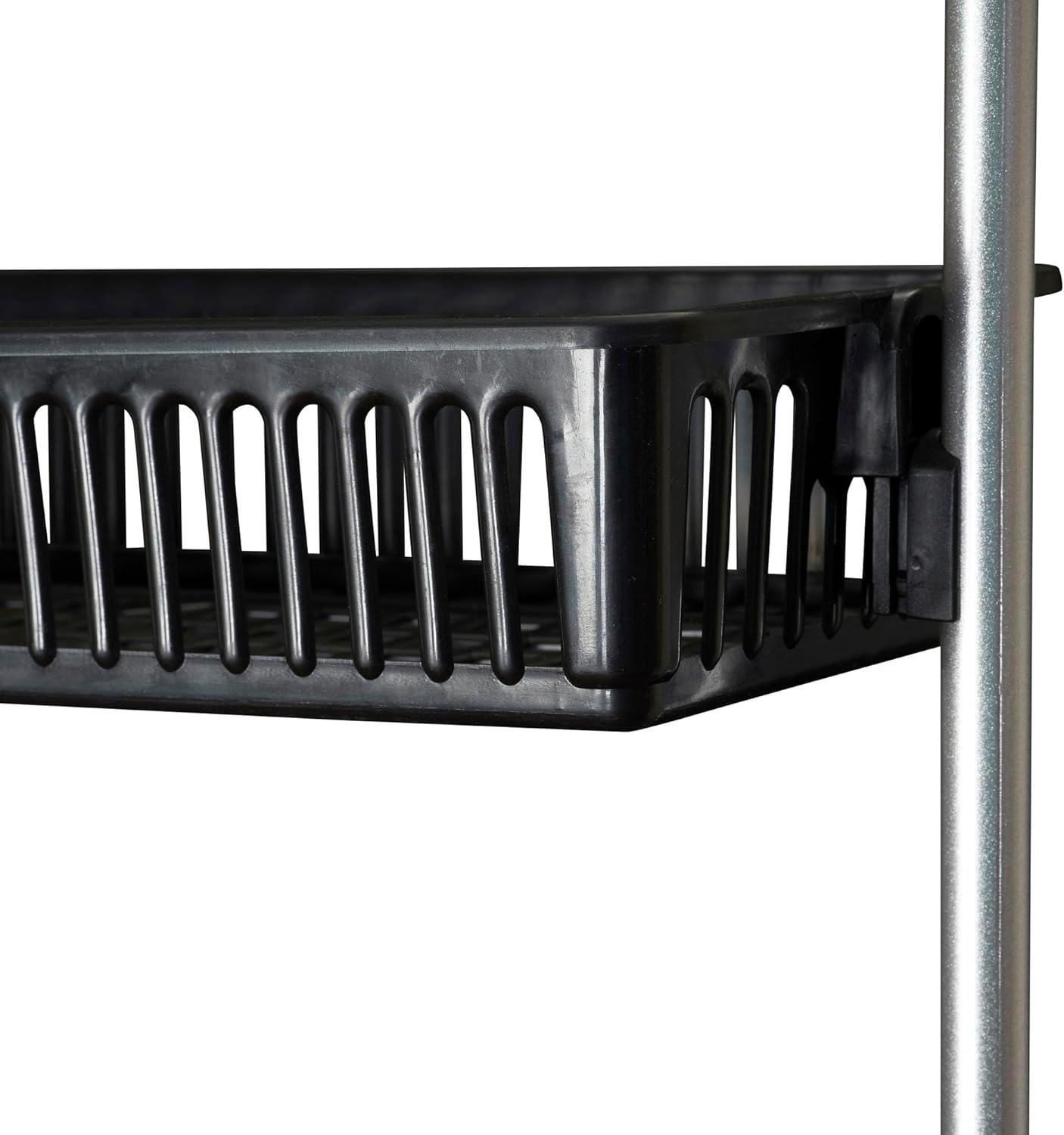 image:imageHousehold Essentials Over the Door Storage Rack 6 Basket Door Organizer Great for Use in Pantry as Spice Rack GrayBlack