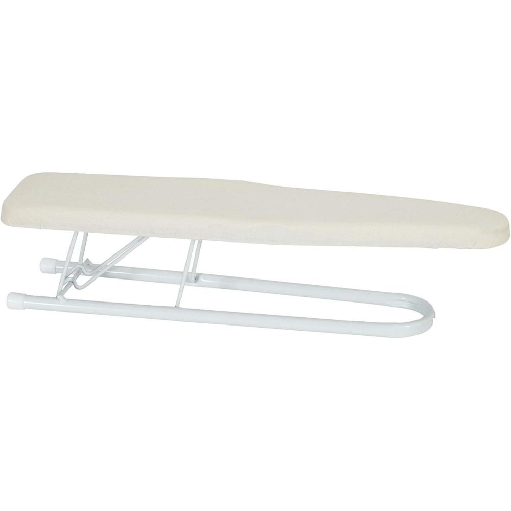 image:imageHousehold Essentials Basic Sleeve Mini Ironing Board  Natural Cover and White Finish  45 x 20 Ironing SurfaceNaturalWhite