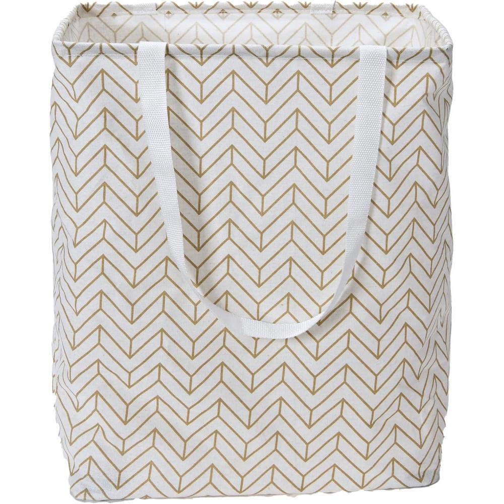 image:imageHousehold Essentials Krush Rectangular Laundry Bag with Handles Tan Chevron LargeTan Chevron