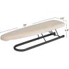 Household Essentials Basic Sleeve Mini Ironing Board | Natural Cover and White Finish | 4.5″ x 20″ Ironing Surface(Natural/Matte Black)