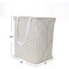 Household Essentials Krush Rectangular Laundry Bag with Handles, Tan Chevron Large(Tan Chevron)