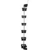 Household Essentials Over the Door Storage Rack, 6 Basket Door Organizer, Great for Use in Pantry as Spice Rack, Gray(Black)