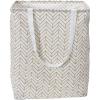 Household Essentials Krush Rectangular Laundry Bag with Handles, Tan Chevron Large(Tan Chevron)